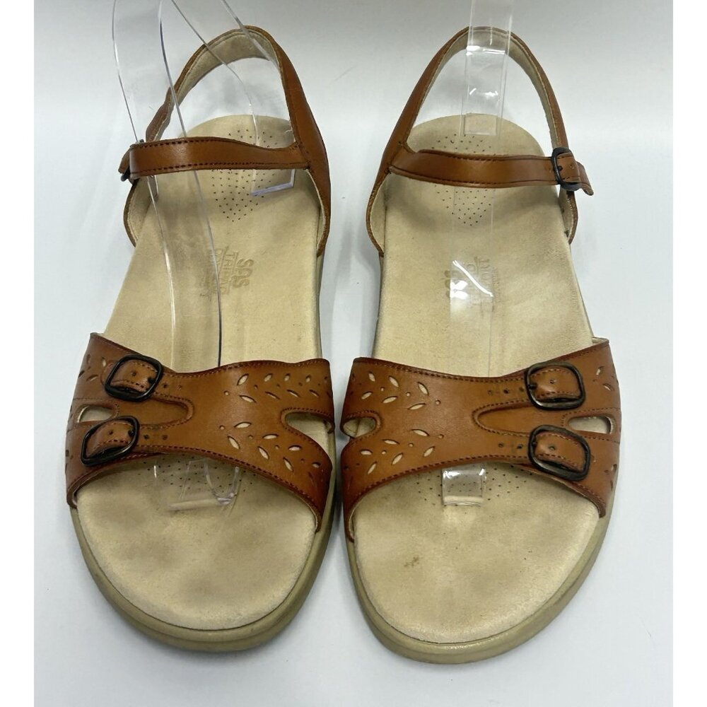 SAS Duo Sandals Womens 10M Brown Casual Open Toe Ankle Strap Slingback Leather - Picture 4 of 9